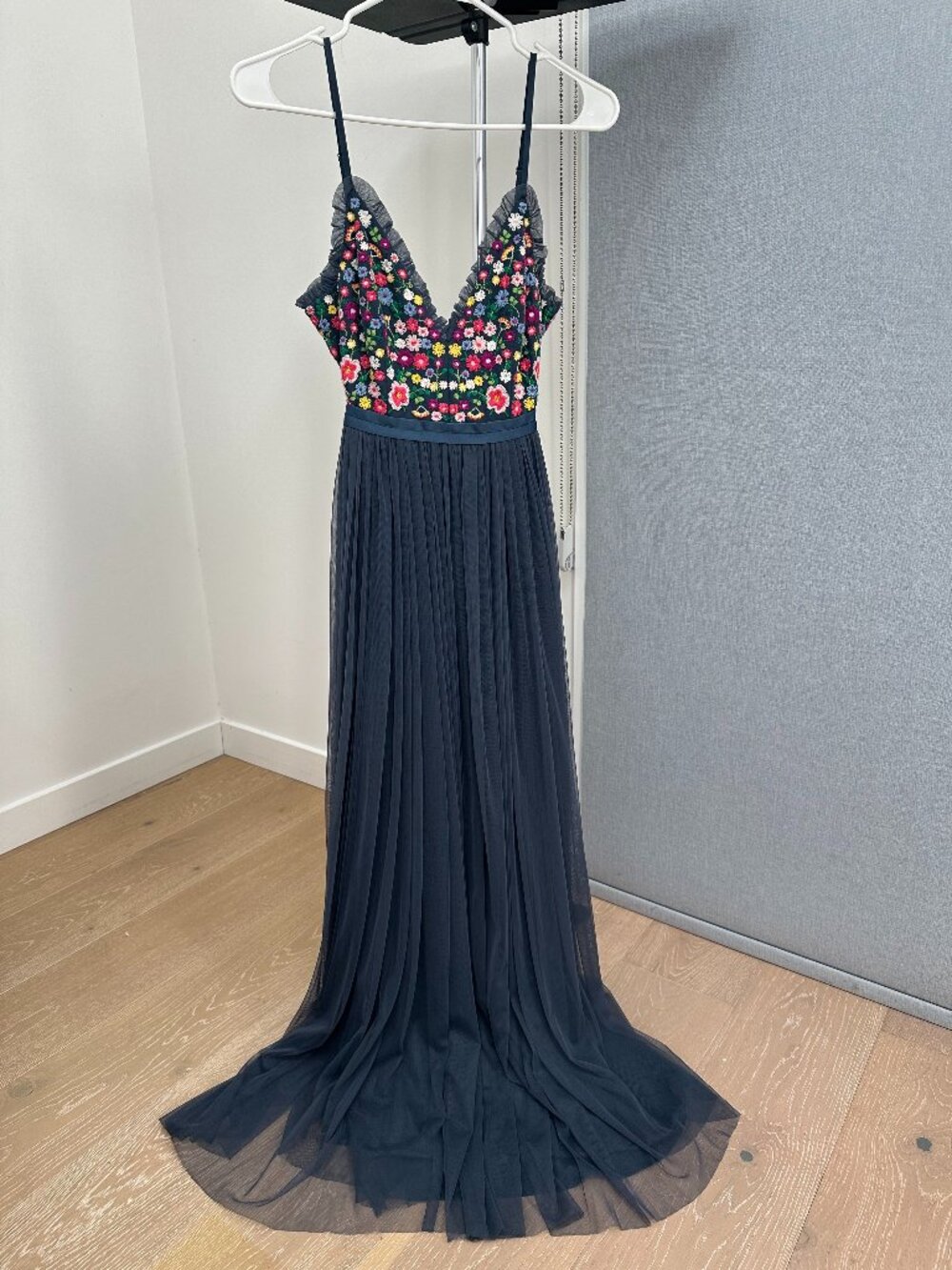 Needle & Thread blue floral tulle dress Size 0